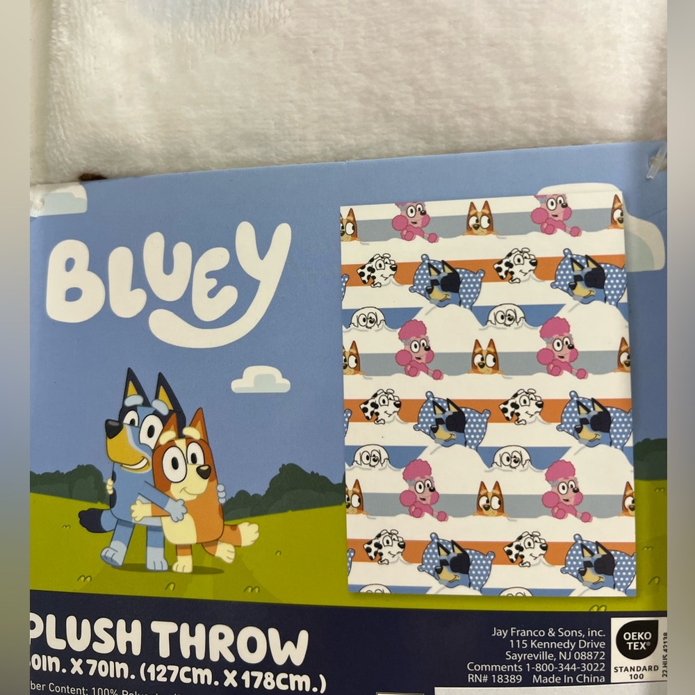 Bluey Bingo and Friends Plush Throw Blanket 50x70 inches Disney NWT - Picture 3 of 4